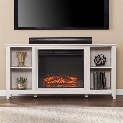 tv stand with electric fireplace white|white rustic fireplace tv stand.